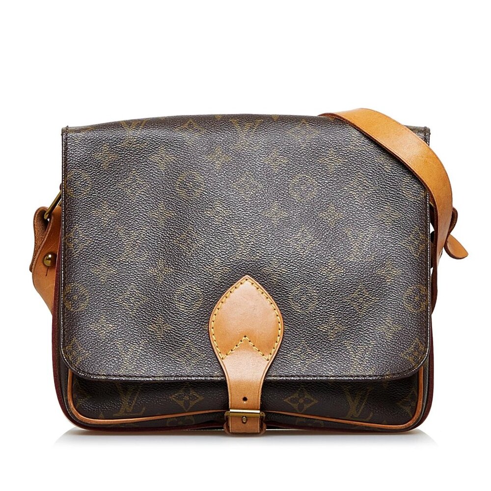 Authentic Louis Vuitton Monogram Cartouchiere MM Crossbody Shoulder Bag